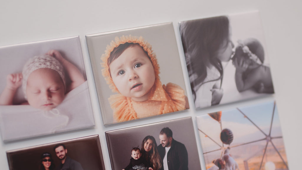 Kit presenteável - Ímanes personalizados com fotos - 5x5cm