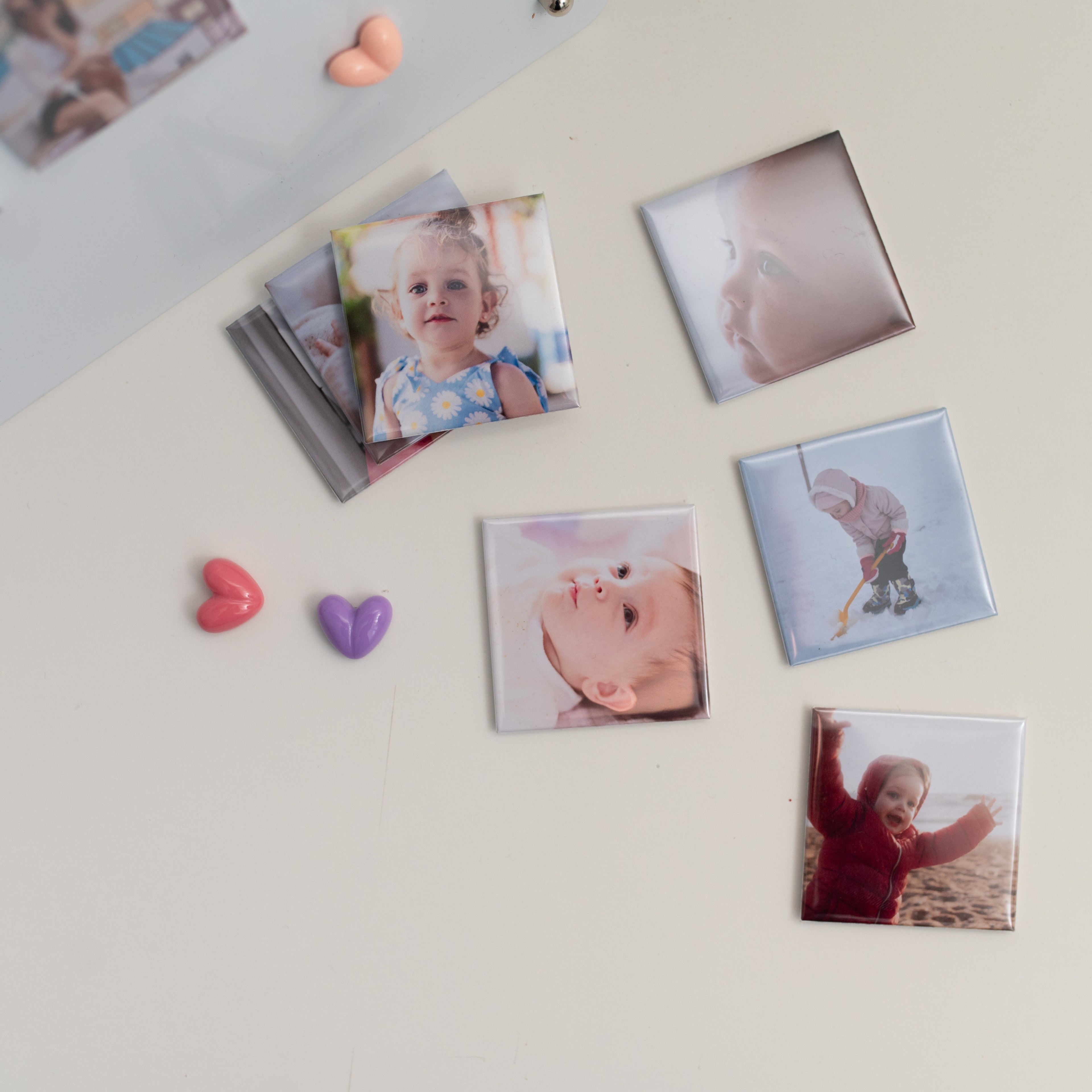 Kit presenteável - Ímanes personalizados com fotos - 5x5cm